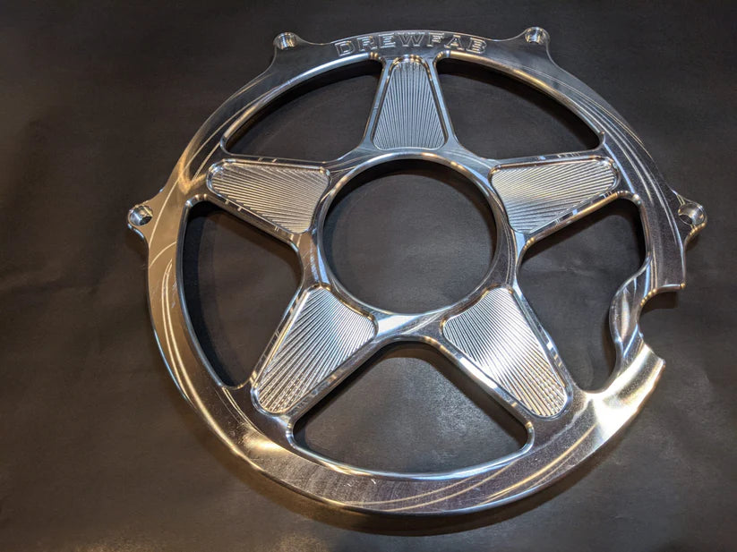 DREWFAB DF1075 / DF1077-100 Chevy Flywheel Cover – Bottom Mount Starter | Race & River Weight Options