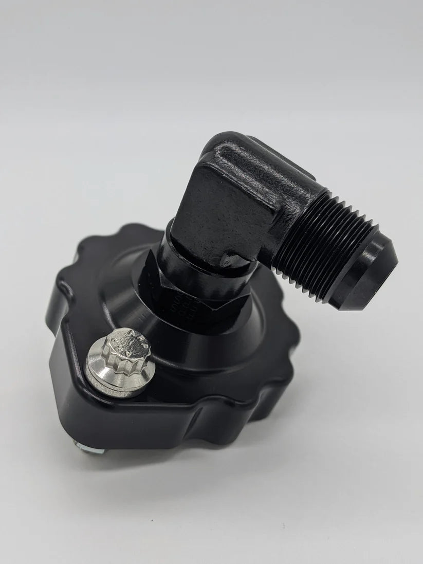 DF1054-100 – DREWFAB Ford 429/460 Jet Boat Water Outlet & Thermostat Housing | -10 ORB AN O-Ring Fitting, Black or Clear Anodized