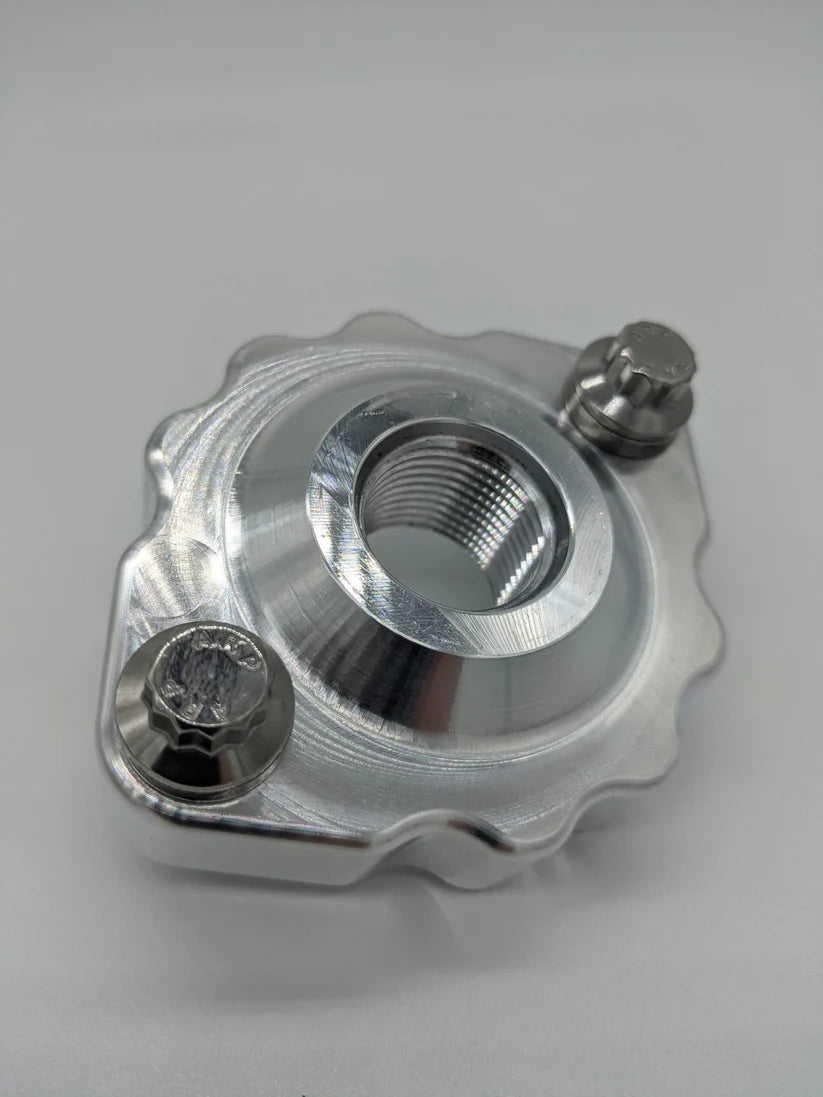 DF1054-100 – DREWFAB Ford 429/460 Jet Boat Water Outlet & Thermostat Housing | -10 ORB AN O-Ring Fitting, Black or Clear Anodized