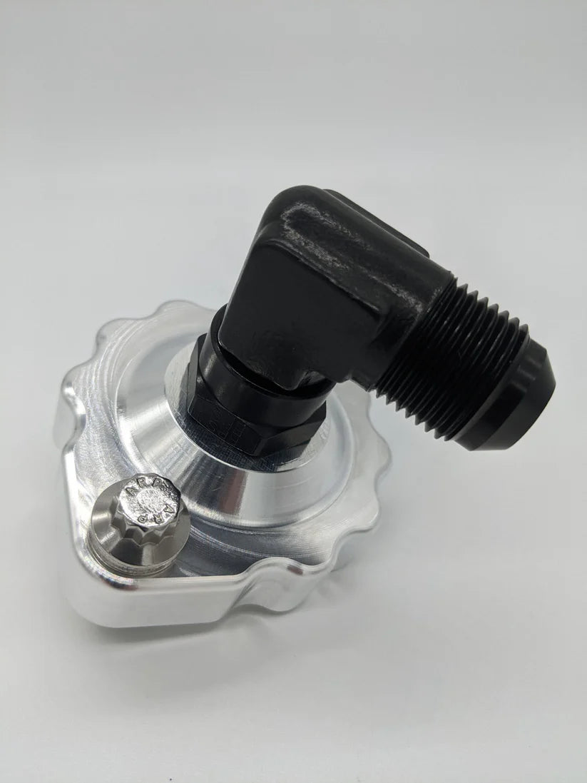 DF1054-100 – DREWFAB Ford 429/460 Jet Boat Water Outlet & Thermostat Housing | -10 ORB AN O-Ring Fitting, Black or Clear Anodized