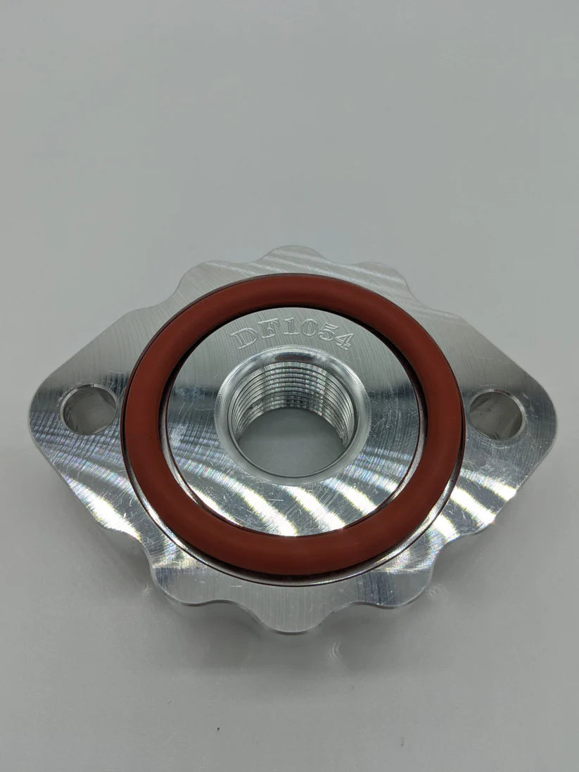 DF1054-100 – DREWFAB Ford 429/460 Jet Boat Water Outlet & Thermostat Housing | -10 ORB AN O-Ring Fitting, Black or Clear Anodized