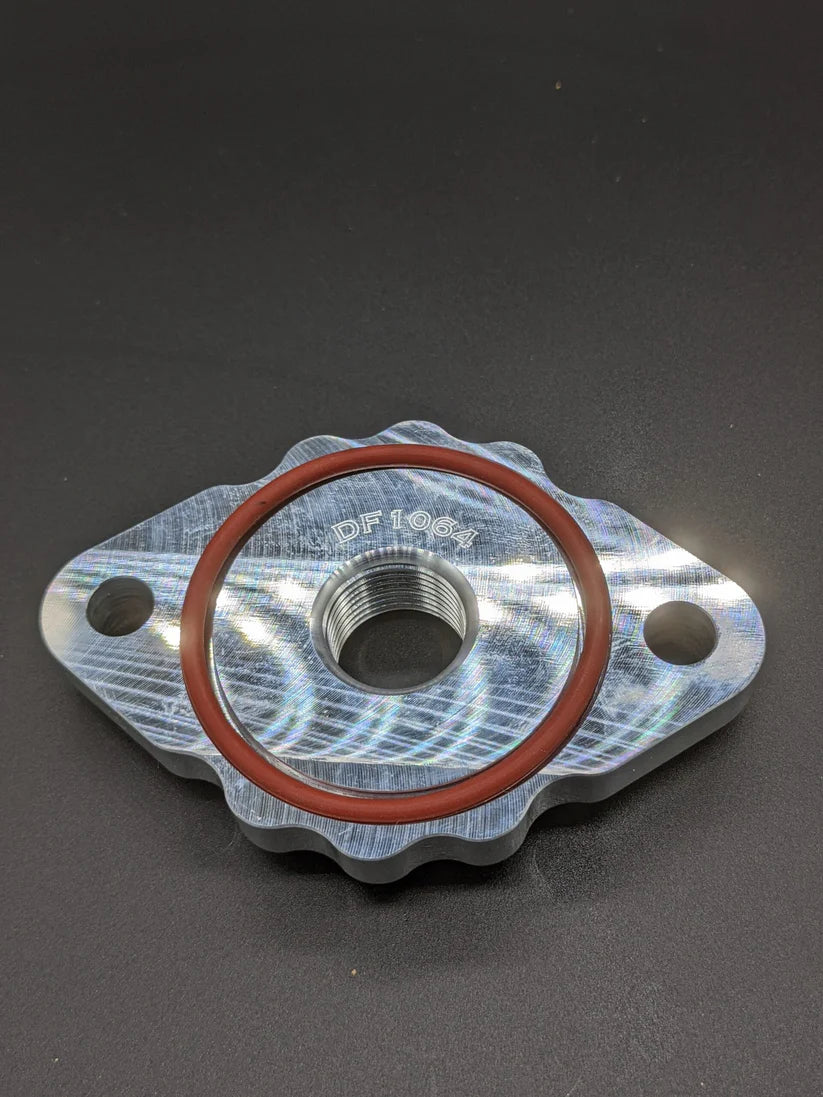 DF1064-100 – DREWFAB Big Block Chevy Jet Boat Single Water Outlet Kit | -10 AN Fitting Options, ARP Hardware, O-Ring Seal