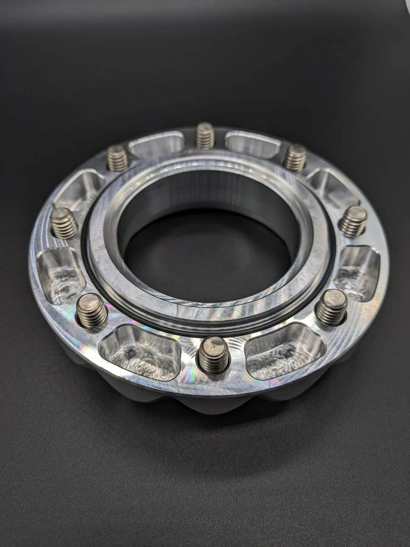 DREWFAB DF1119-100 Billet Jet Drive Bearing Cap | Dominator Big Bearing, 8-Bolt Pattern, 470898 Seal