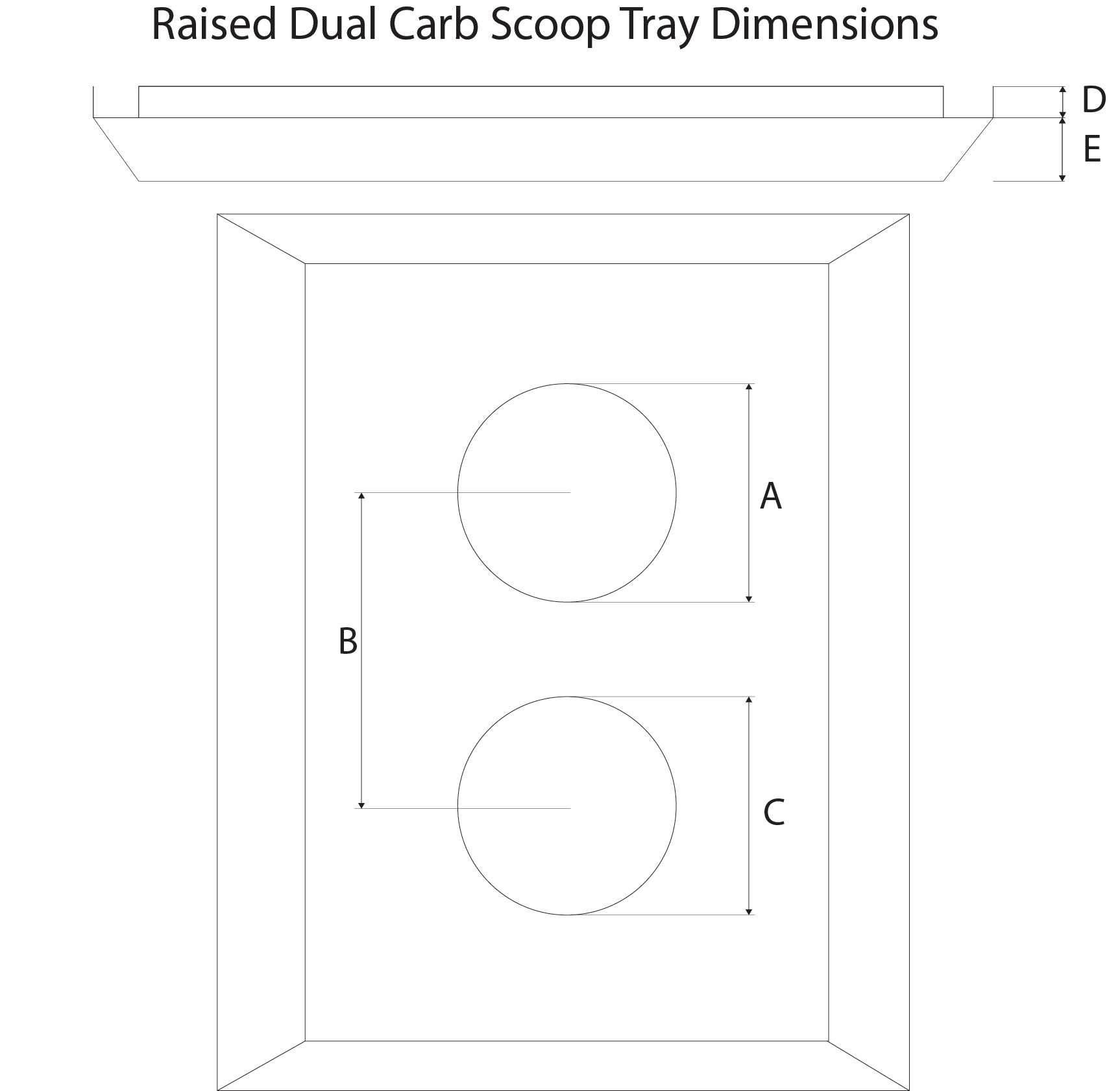 WCRO Performance Scoop Tray – Single & Dual Carb Options (Flat or Raised)
