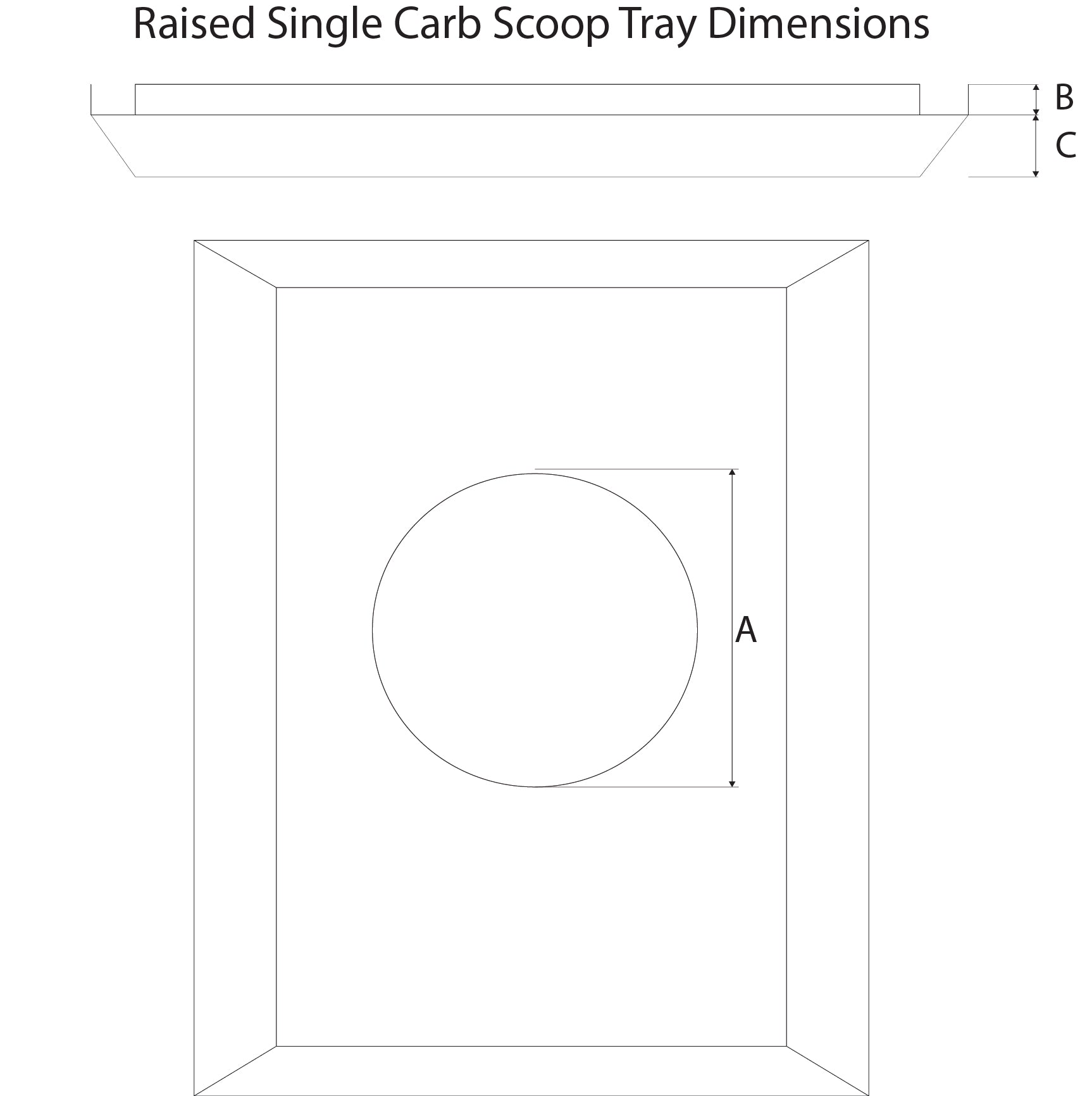 WCRO Performance Scoop Tray – Single & Dual Carb Options (Flat or Raised)